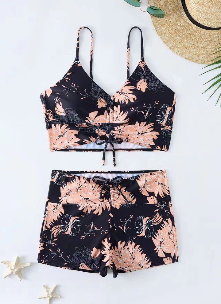 Damen Sportliches Bikini-Set mit verstellbaren Trägern Drune
