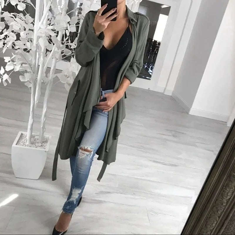 Damen modischer Trenchcoat Drune