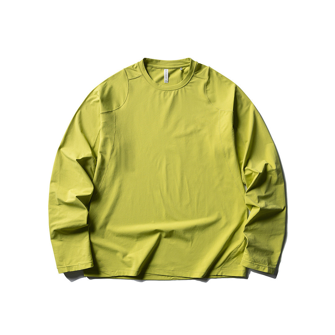 Unisex Leichter technischer Longsleeve mit Rundhalsausschnitt, Raglanärmeln und atmungsaktivem Funktionsmaterial Drune