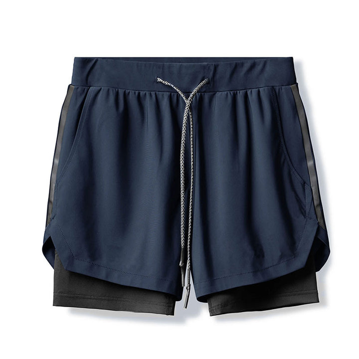 Damen Sportliche Flexibler Laufshorts mit Innenhose Drune
