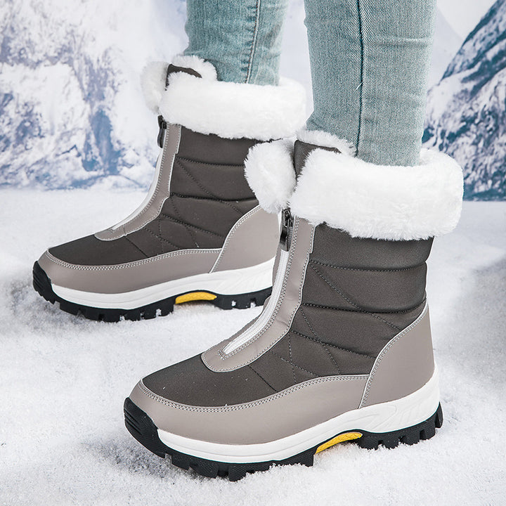 Damen thermoisolierte Winterstiefel mit wasserdichter Außensohle und bequemem Futter Drune