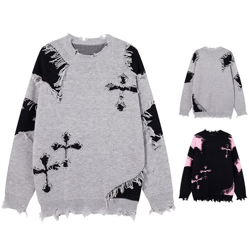 Damen Modischer Grobstrickpullover mit einzigartigem Zopfmuster Drune