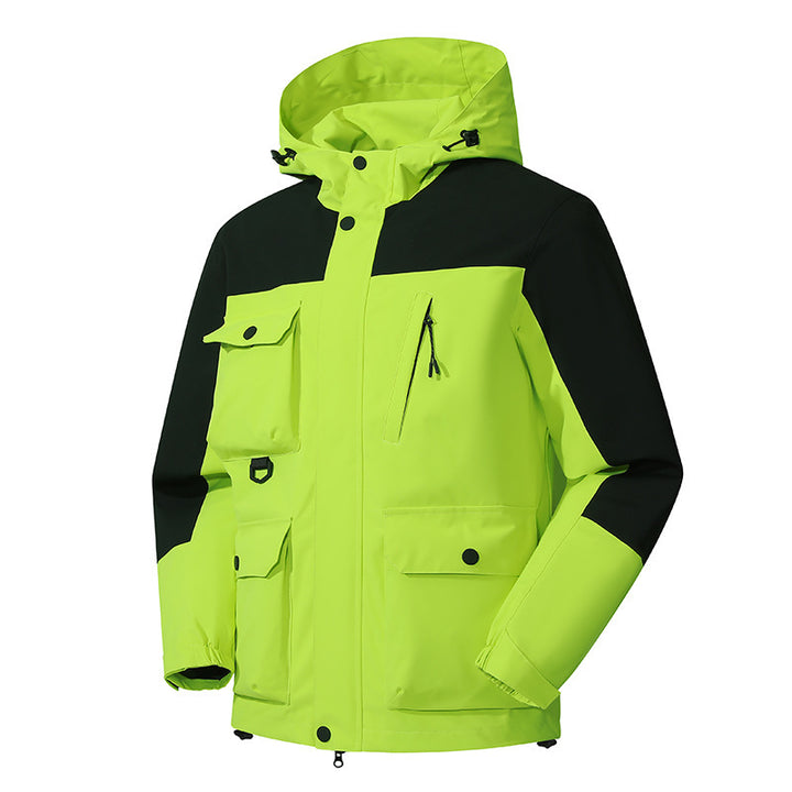Herren technische Outdoorparka mit Kapuze, wasserabweisender Shell und Mehrfachtaschen Drune