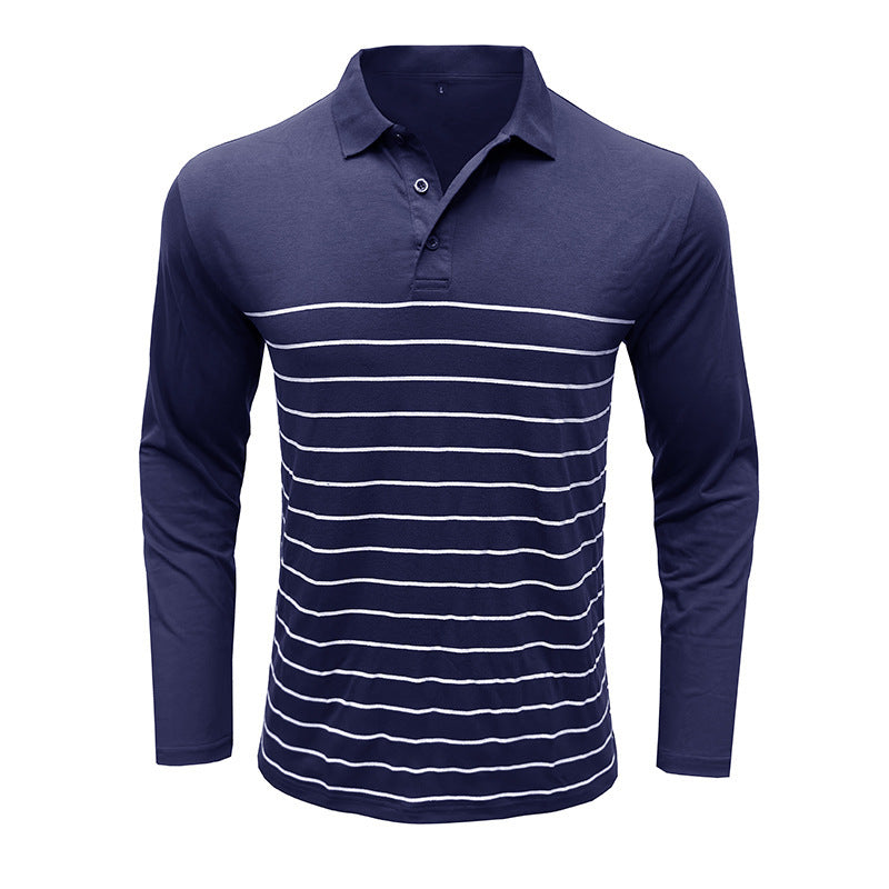 Drune | Pique Pullover Slim Passform Baumwollstrick Elegantes Streifenmuster