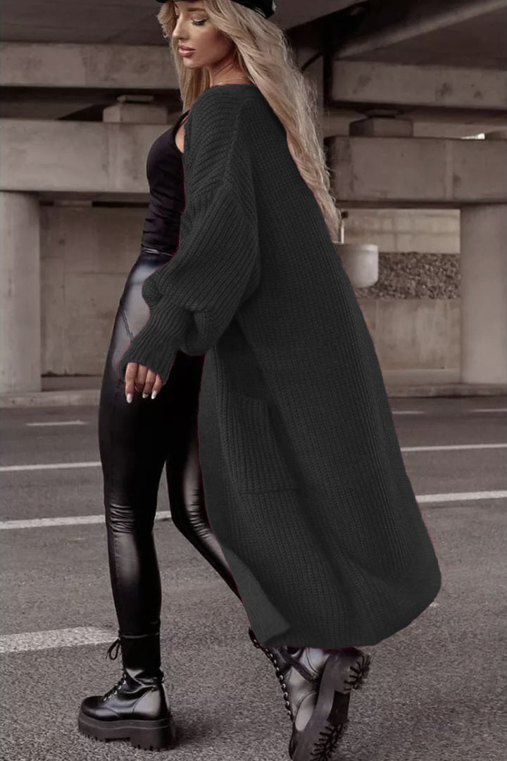Damen Grobstrickmantel im lässigen Oversized-Stil mit tiefen Taschen Drune