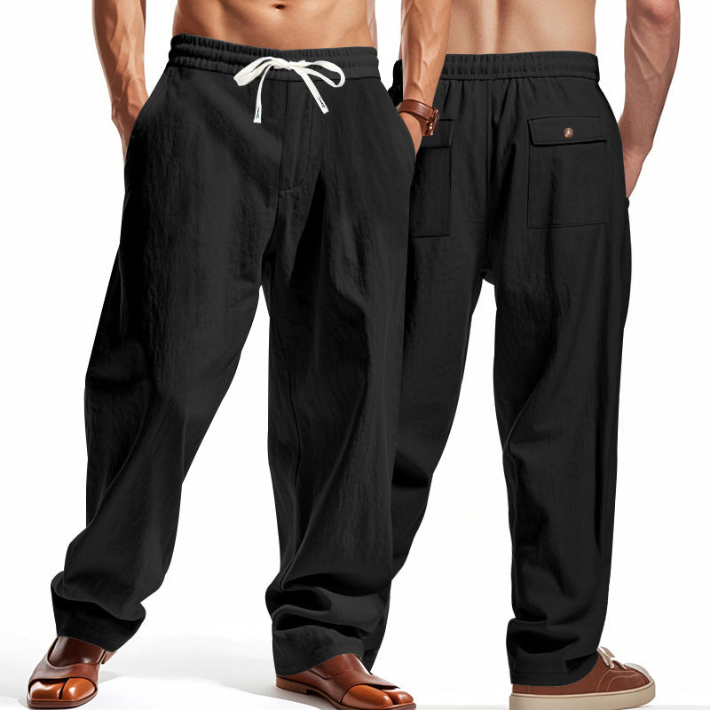 Herren Bequeme Freizeithose mit verstellbarem Bund und praktischen Taschen Drune