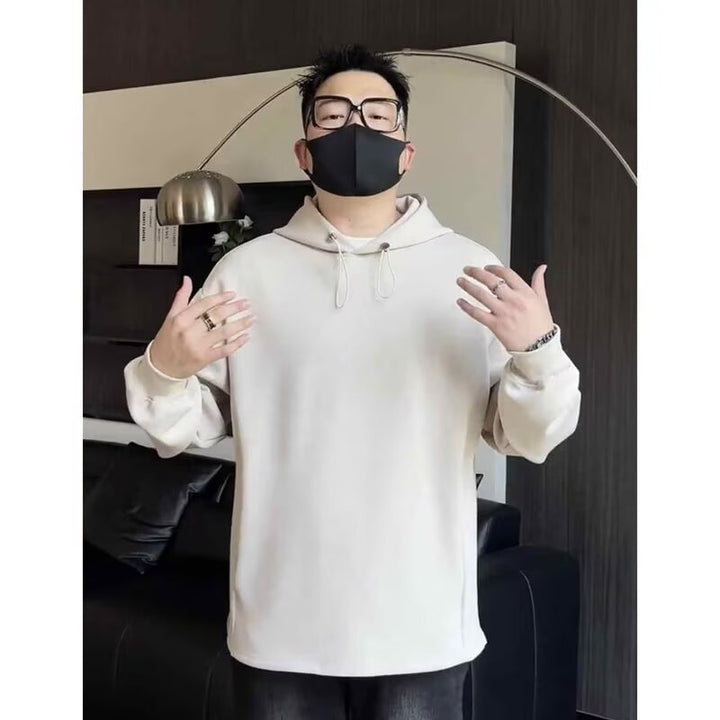 Herren Oversized Kapuzenpullover mit Dropped-Shoulder, schwerer Baumwollmischung und minimalistischer Silhouette Drune