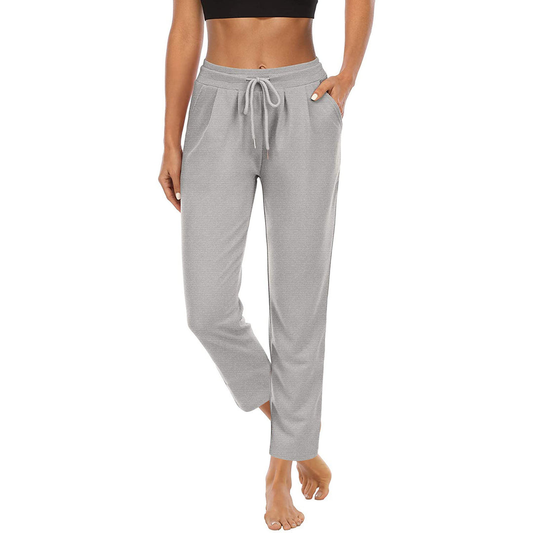 Damen nan lässige Jogginghose mit hoher Taille, Kordelzug und praktischen Seitentaschen Drune