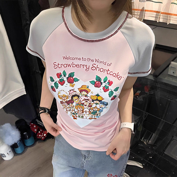 Damen T-Shirt mit niedlichem Grafikdesign und komfortablem Schnitt Drune