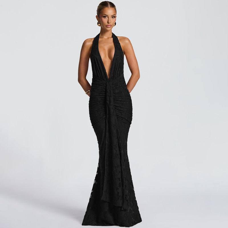 Damen Elegant drapiertes Abendkleid Drune