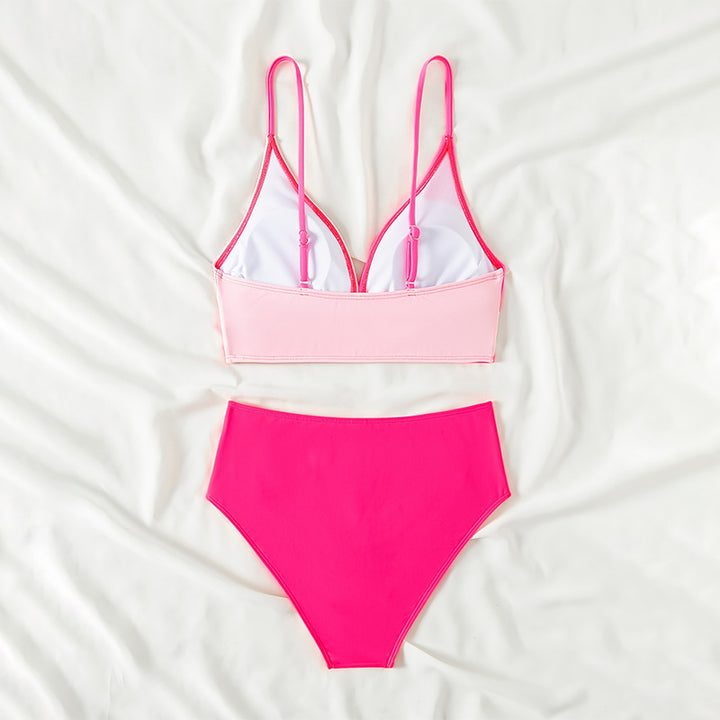 Damen Bikiniset mit modernem Wickeldesign und hoch tailliertem Schnitt Drune