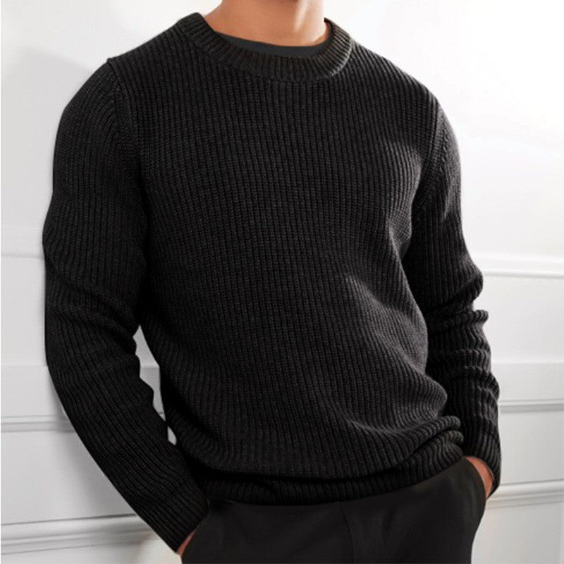 Herren Strickpullover mit strukturierter Oberfläche und Rundhalsausschnitt Drune