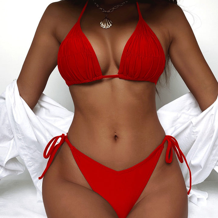 Damen Triangel-Bikini mit feinem Rüschendetail Drune
