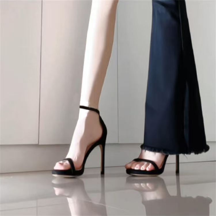 Damen Riemchen-Sandaletten mit hohem Stiletto-Absatz und Knöchelriemen Drune