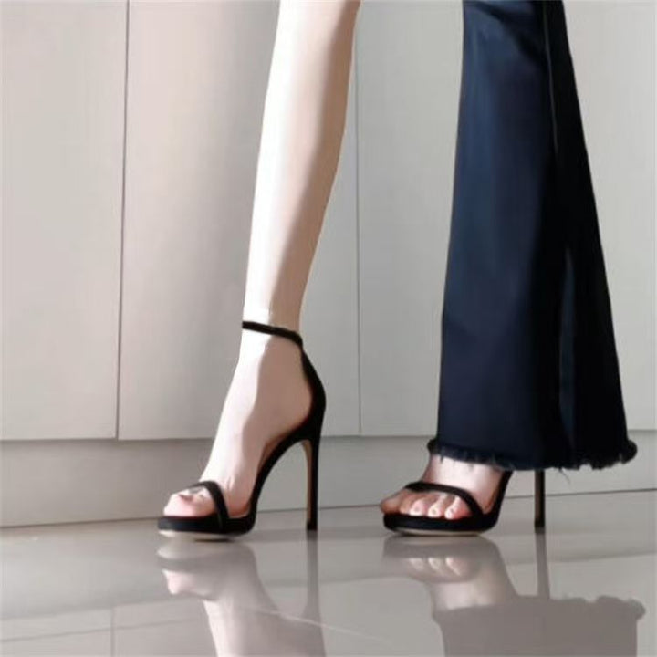 Damen Riemchen-Sandaletten mit hohem Stiletto-Absatz und Knöchelriemen Drune