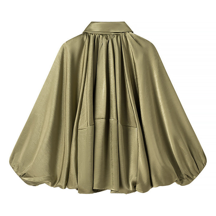Damen fließende Bluse mit Anlassgarnitur Drune