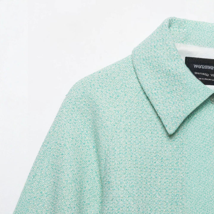 Damen Kurzblouson aus Bouclé mit verdecktem Reißverschluss und Umschlagmanschetten Drune
