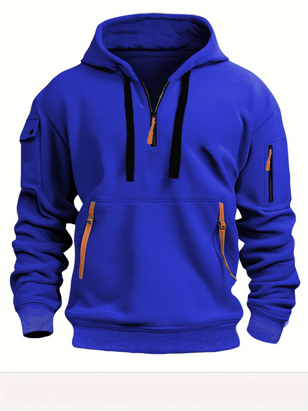 Herren sportlicher Kapuzenpullover mit Struktur und praktischen Taschen Drune