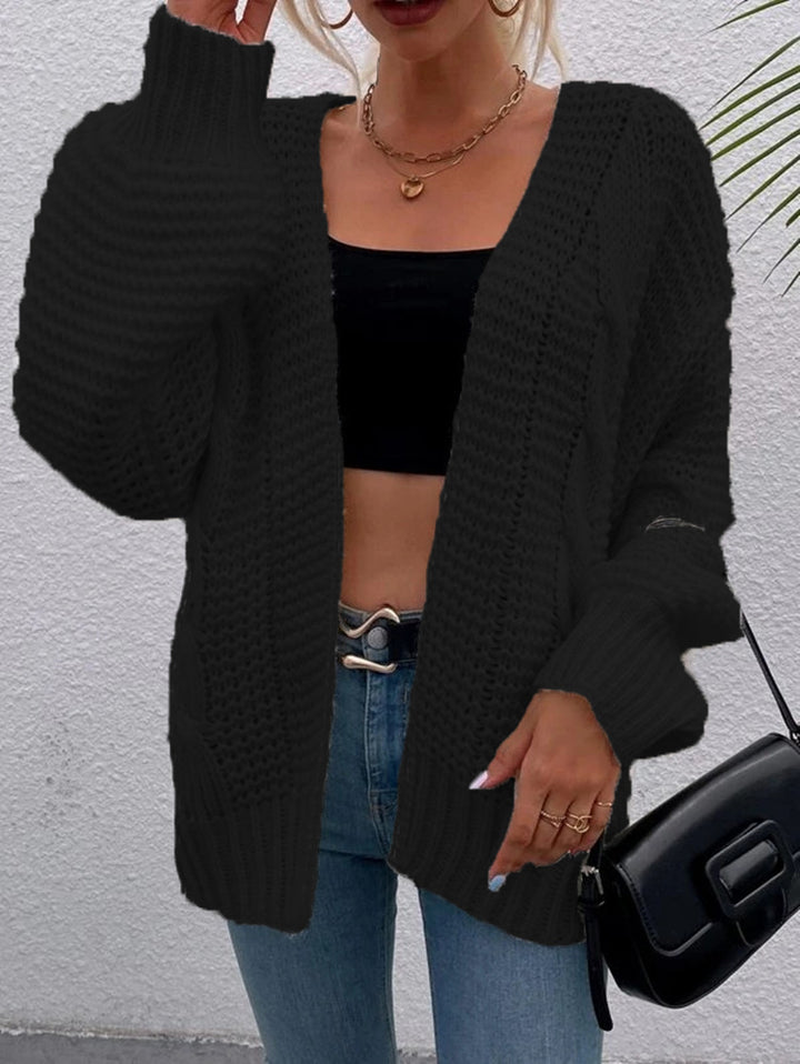 Damen Grobstrick Cardigan mit lässiger Silhouette und großen Taschen Drune