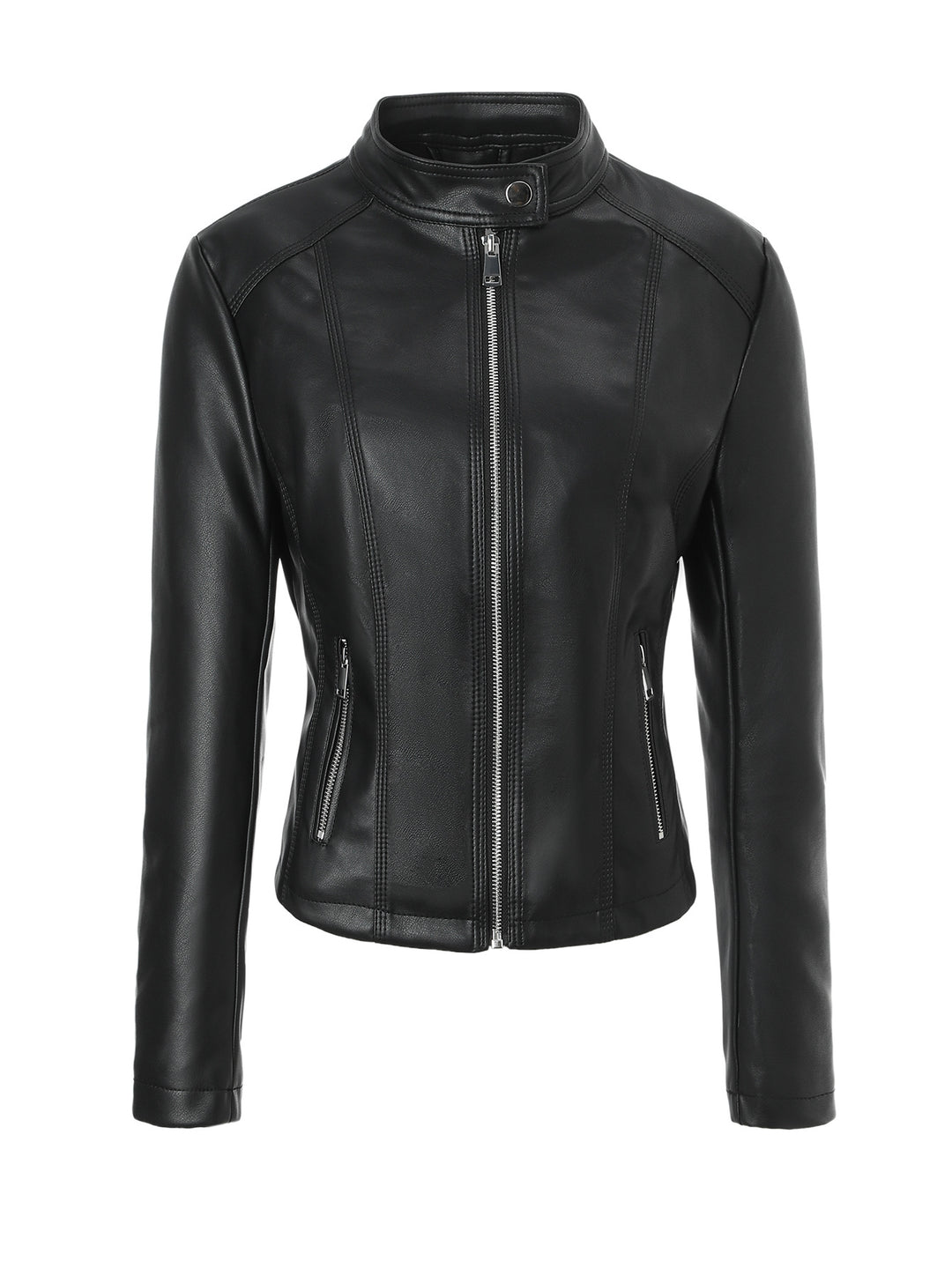 Damen Strukturierte Kunstlederjacke Drune