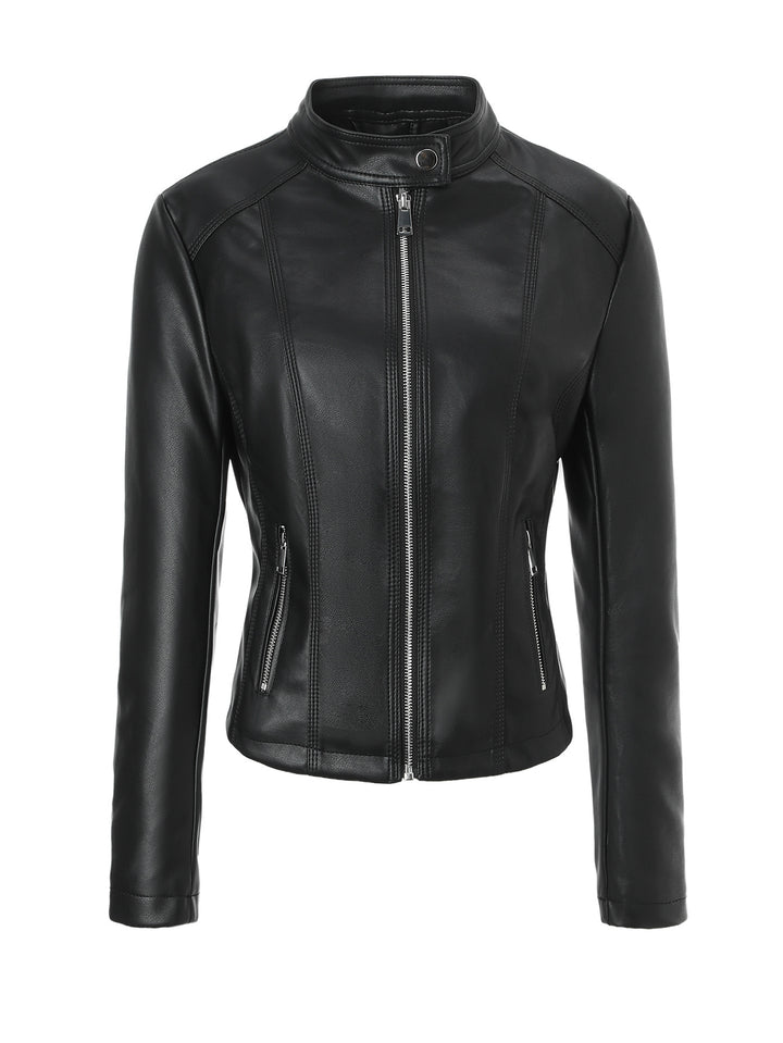 Damen Strukturierte Kunstlederjacke Drune