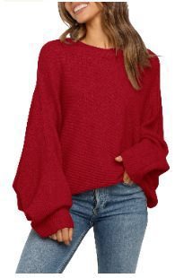 Damen Bequemer oversized Strickpullover mit weit geschnittenen Ärmeln Drune
