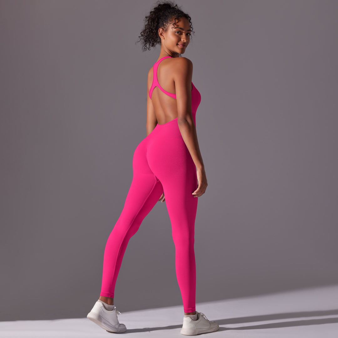 Damen Sportlicher Jumpsuit mit offener Rückenpartie und hoher Flexibilität Drune