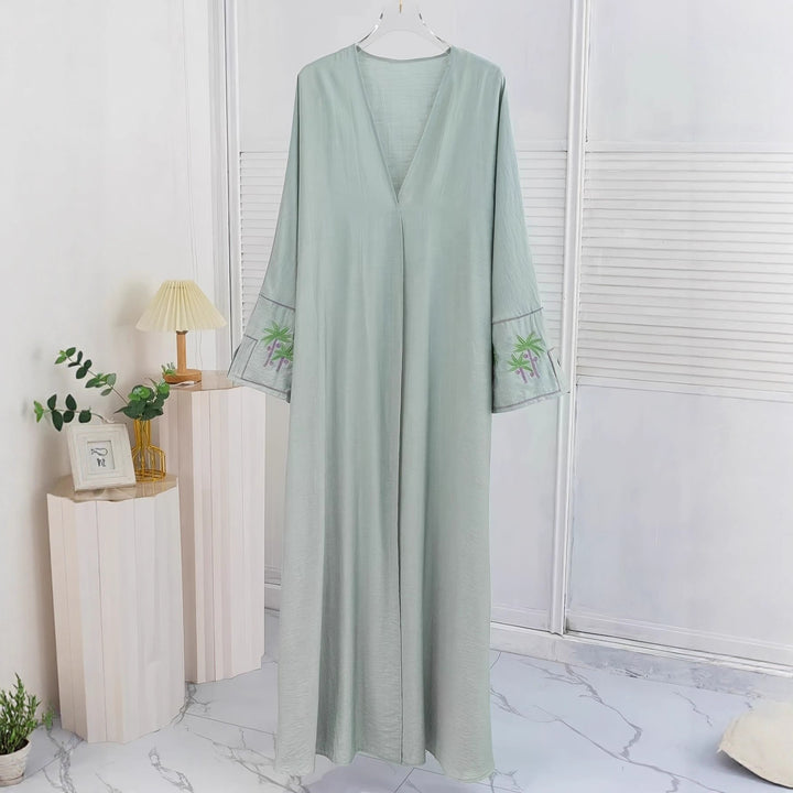 Damen elegante Kaftan-Jacke mit kunstvollen Stickdetails Drune