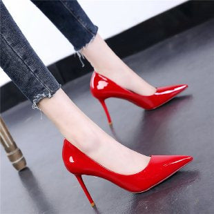 Damen Hochglanz Stiletto Absätze Drune