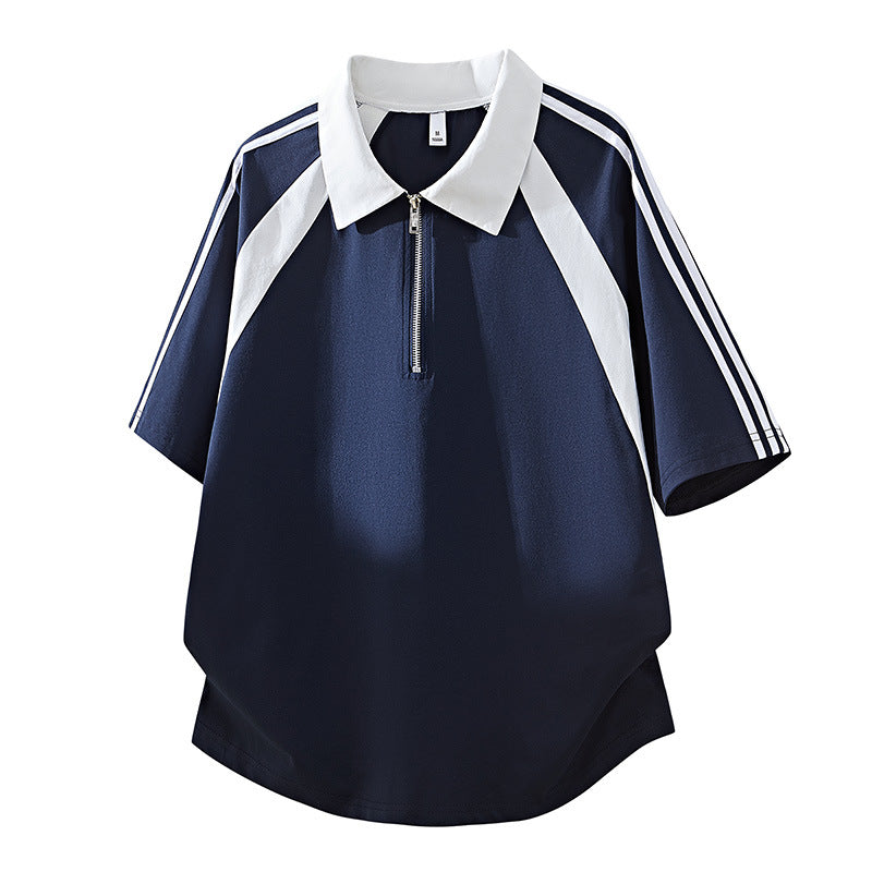 Herren Sportliches Poloshirt mit Reißverschluss