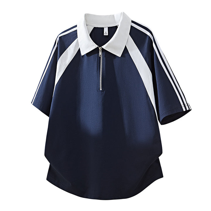 Herren Sportliches Poloshirt mit Reißverschluss