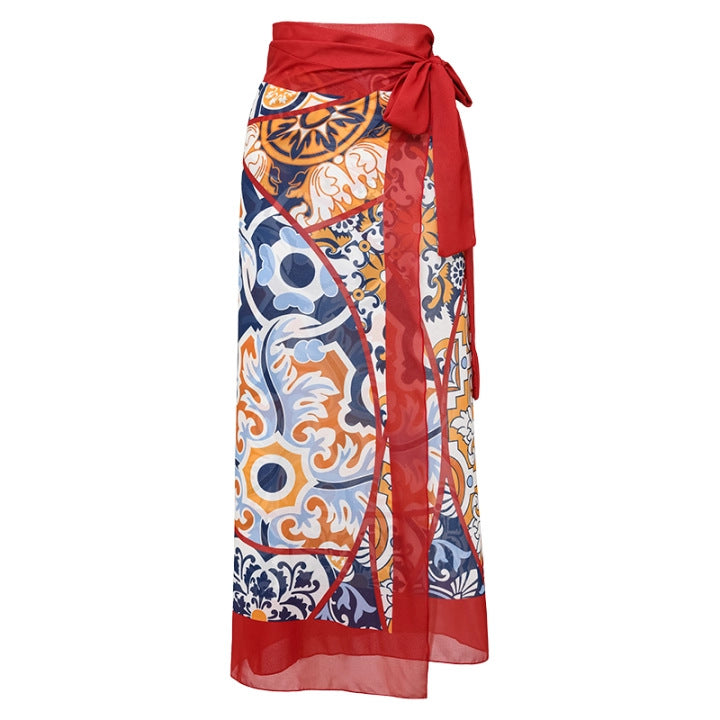 Damen Badeanzug mit eleganter Wickelhose Drune