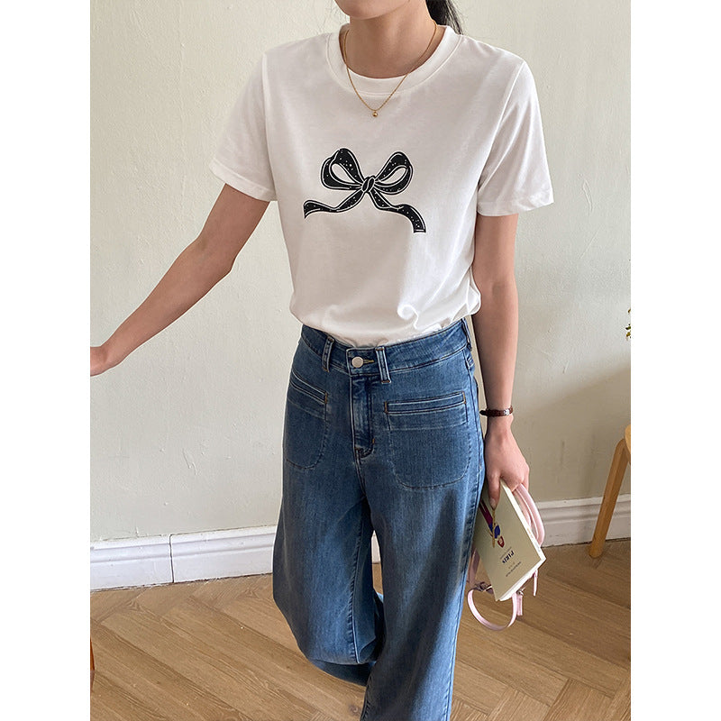 Damen weit geschnittene High-Waist Jeans Drune