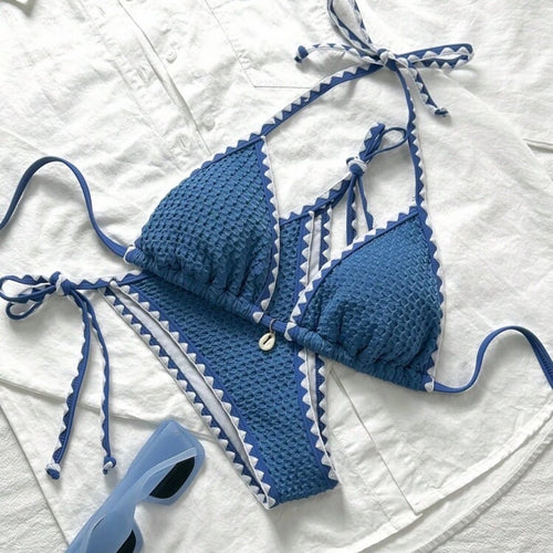 Damen Triangel-Bikini mit Volants Drune