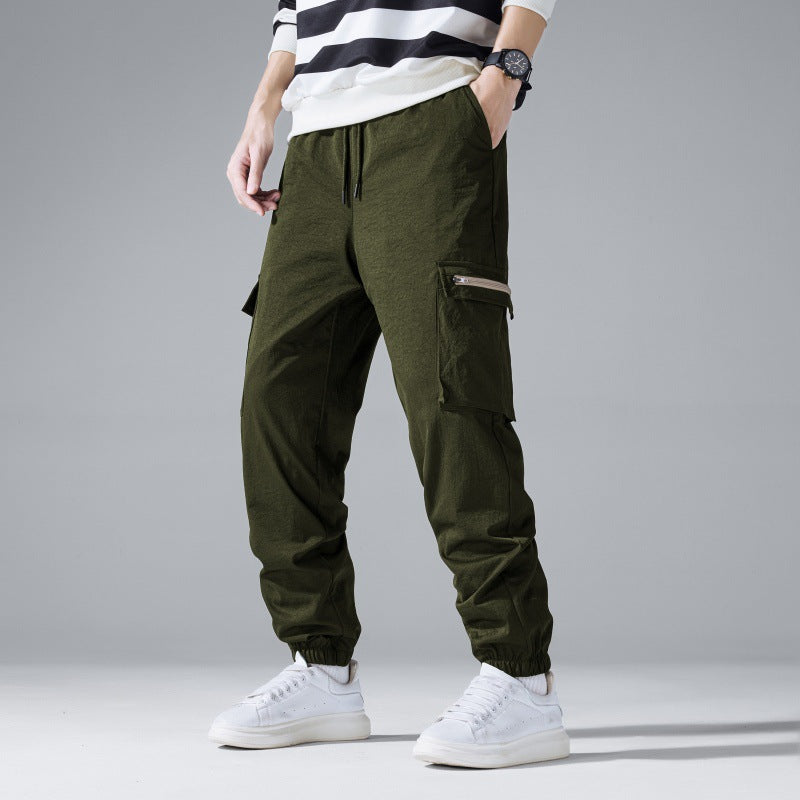 Herren Multifunktionale Cargo-Jogginghose mit Klapp‑ und Gurt-Details Drune
