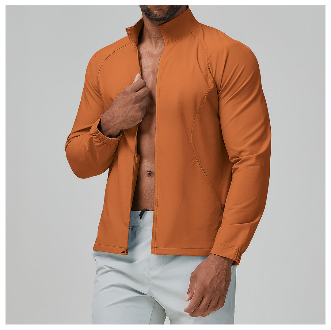Herren Sportliche Funktionsjacke mit hochgeschlossenem Kragen Drune