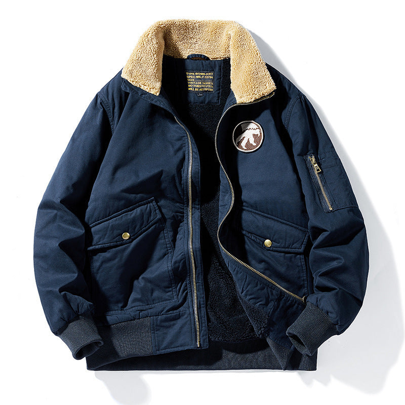 Herren Modische Übergangsjacke mit Fleece-Innenfutter Drune