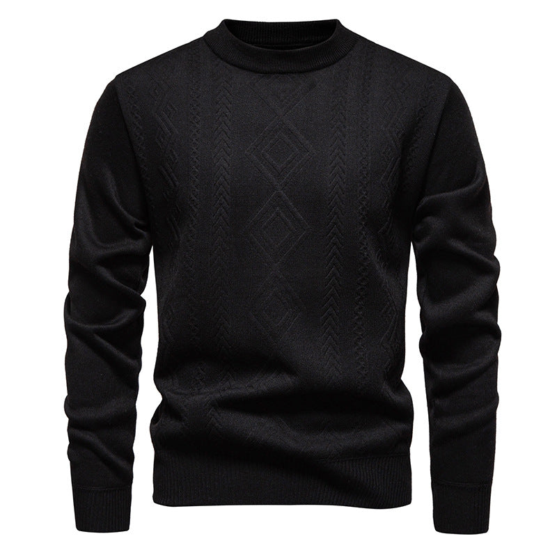 Herren Feinstrickpullover mit Rauten‑Jacquard und geripptem Saum Drune