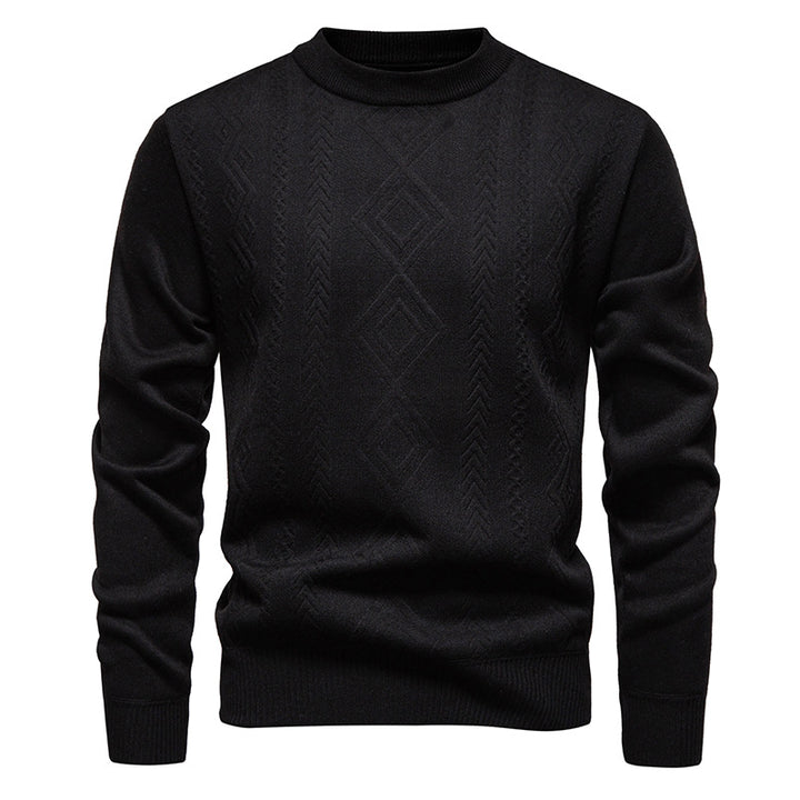 Herren Feinstrickpullover mit Rauten‑Jacquard und geripptem Saum Drune