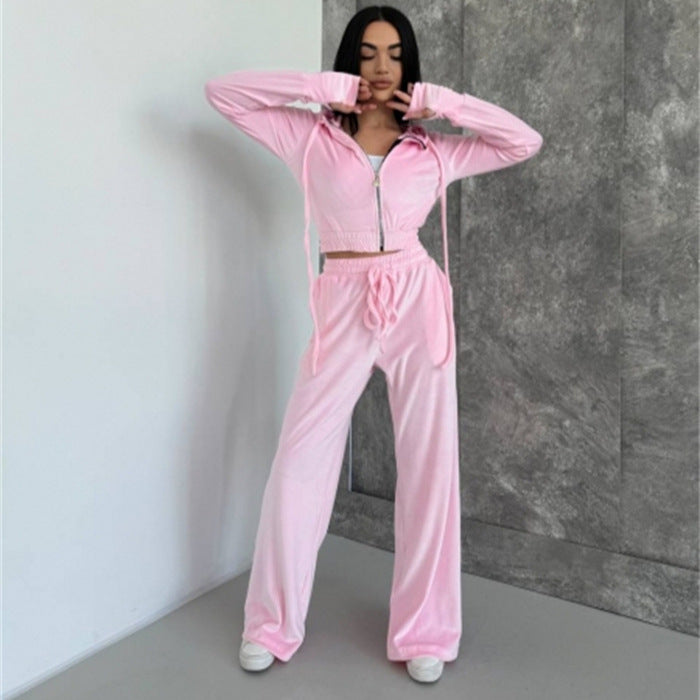 Damen entspannter Fleece-Loungewear-Anzug Drune
