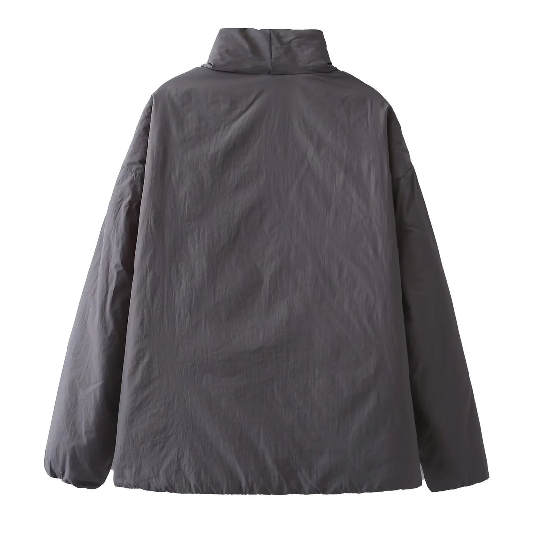 Damen nan taillierte Wickeljacke mit Schalkragen, Bindegürtel und kastigen Ärmeln Drune