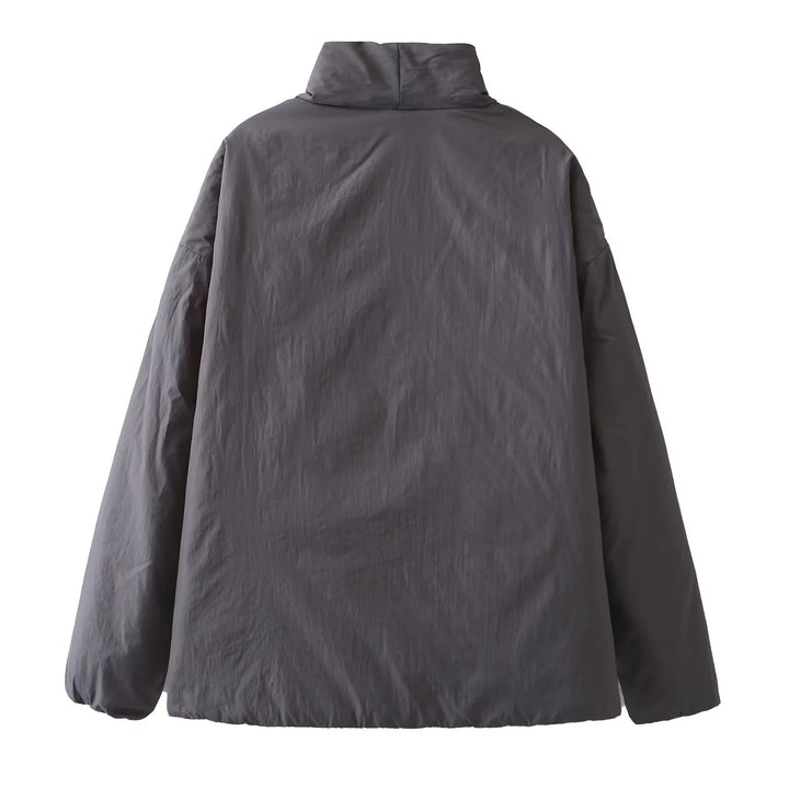 Damen nan taillierte Wickeljacke mit Schalkragen, Bindegürtel und kastigen Ärmeln Drune