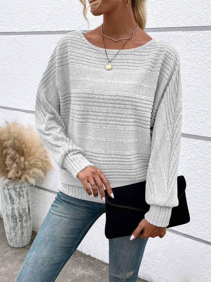 Damen Komfortabler Strickpullover Drune
