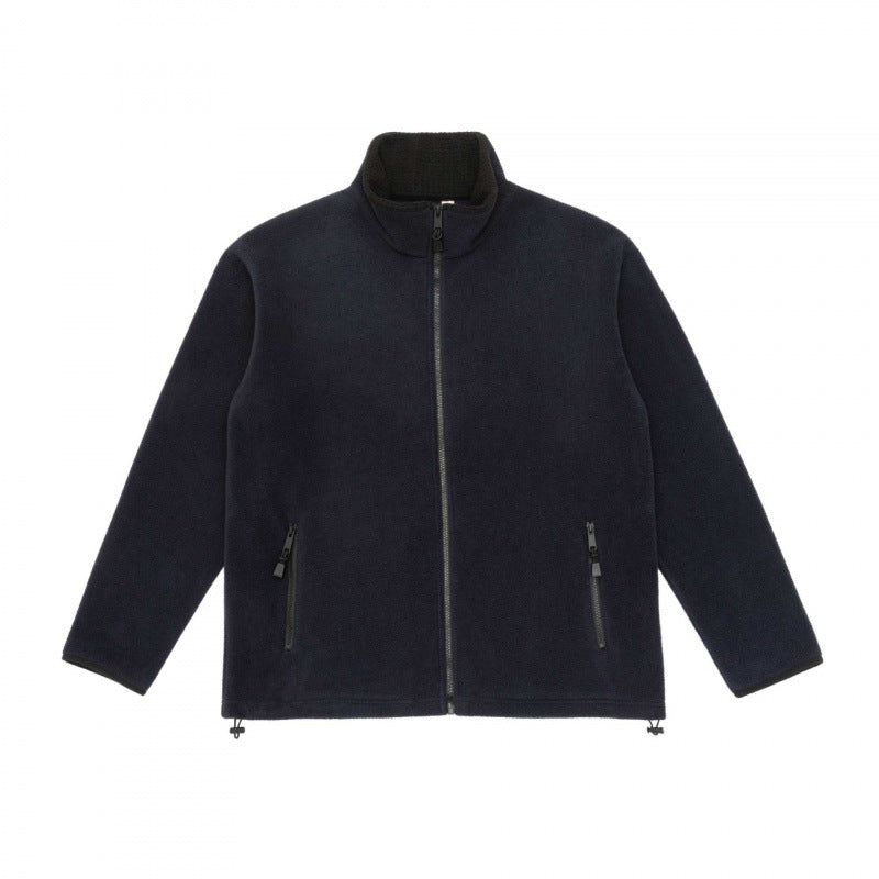 Herren Fleecejacke mit Stehkragen, windabweisendem Microfleece und Kordelzugsaum Drune