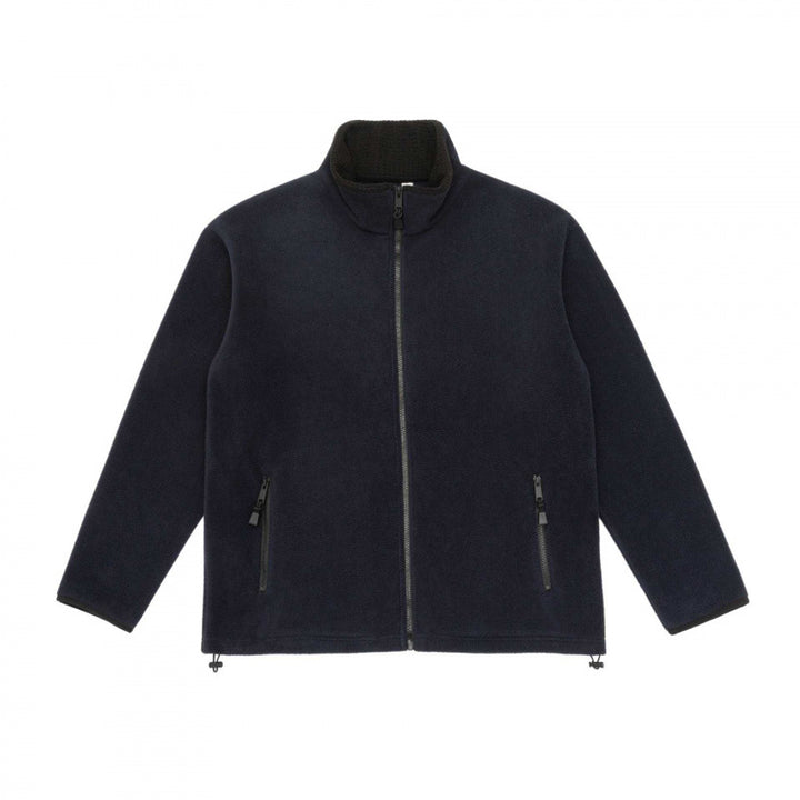 Herren Fleecejacke mit Stehkragen, windabweisendem Microfleece und Kordelzugsaum Drune