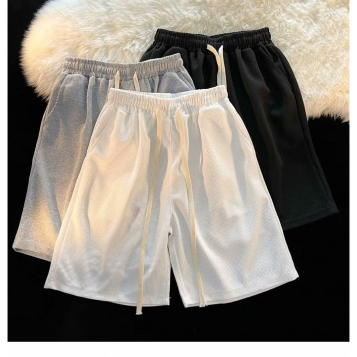 Herren Sportliche Mesh-Shorts mit elastischem Bund und Kordelzug Drune