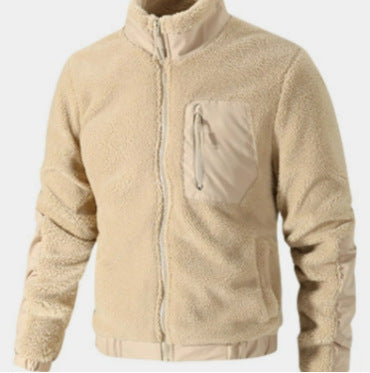 Herren Gemütliche Fleecejacke mit Stehkragen Drune