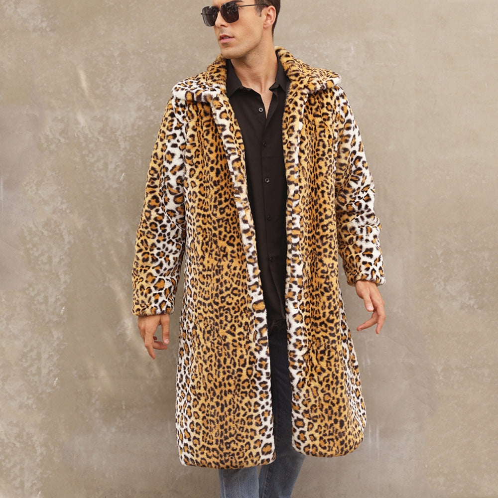 Herren Modischer Winterfellmantel Drune