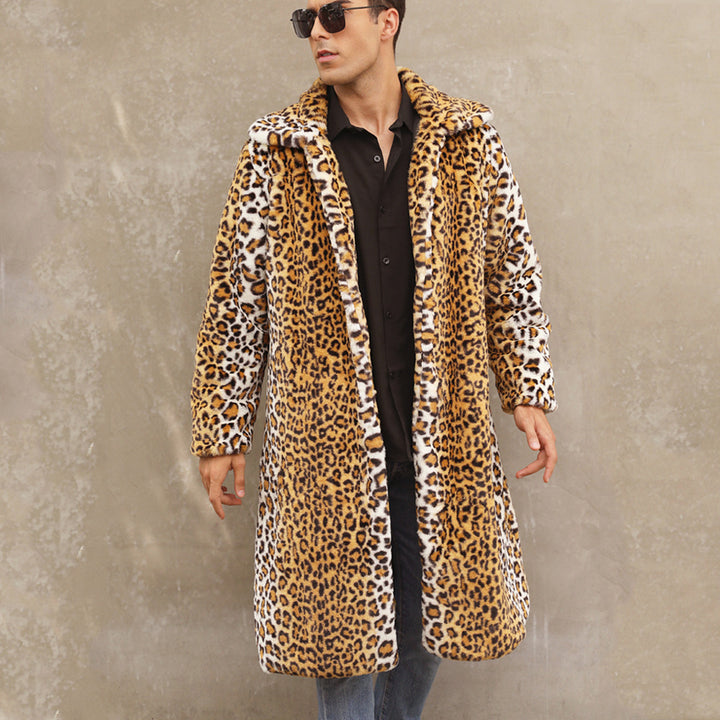 Herren Modischer Winterfellmantel Drune