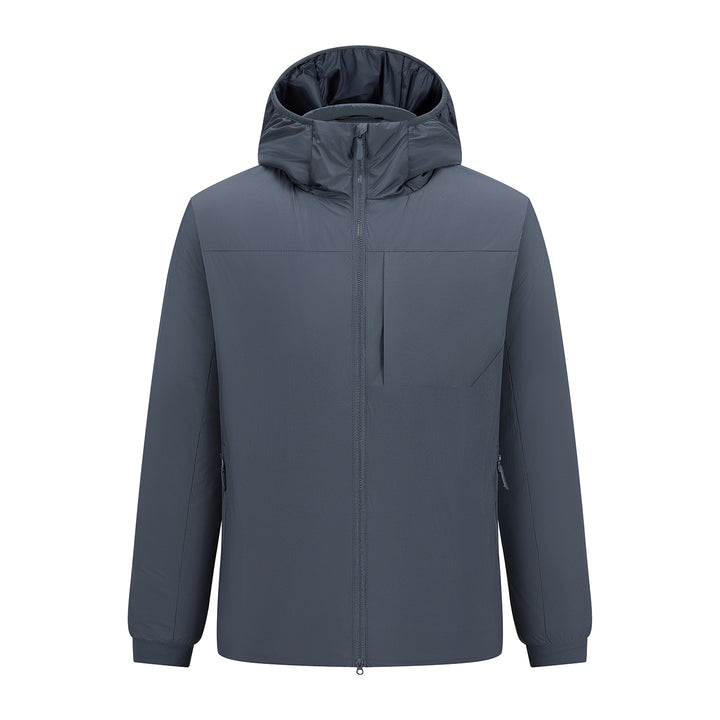 Herren Leichter Kapuzen-Urbanparka mit Zwei-Wege-Reißverschluss und Brusttasche Drune